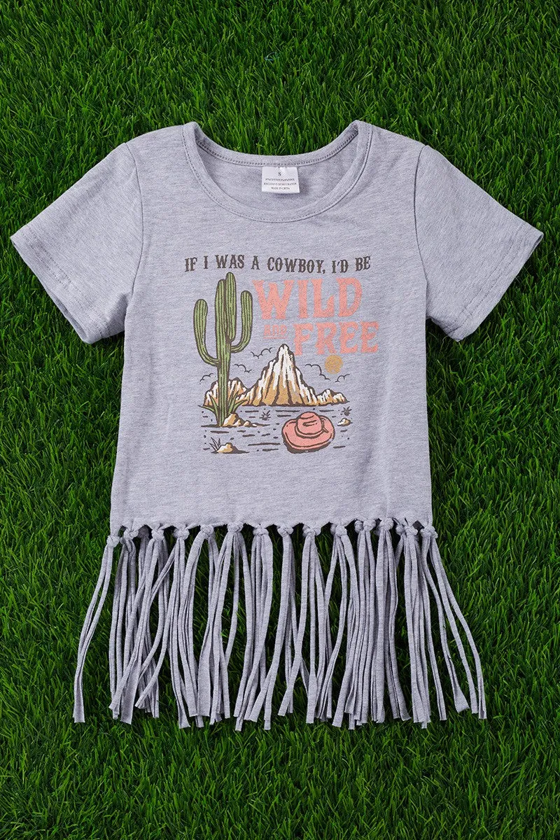 Kids "If I was a Cowboy" Tee baby to girls 8/10