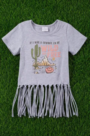 Kids "If I was a Cowboy" Tee baby to girls 8/10