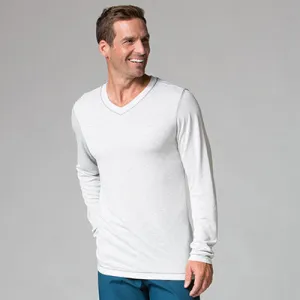 Knit 6429 Men Long Sleeve Modal Tee Light Gray