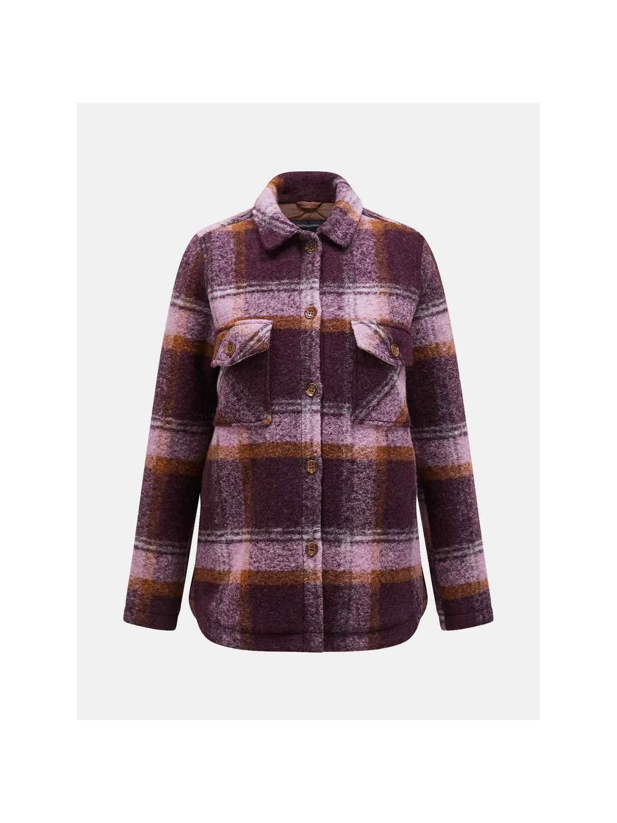 Kurtka Peak Performance W Kelly Wool Shirt Jkt różowy