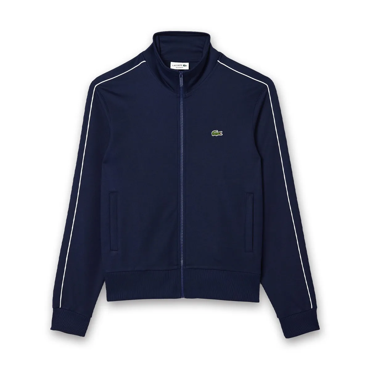 Lacoste - Paris Piqué Zip Front Track Jacket in Navy