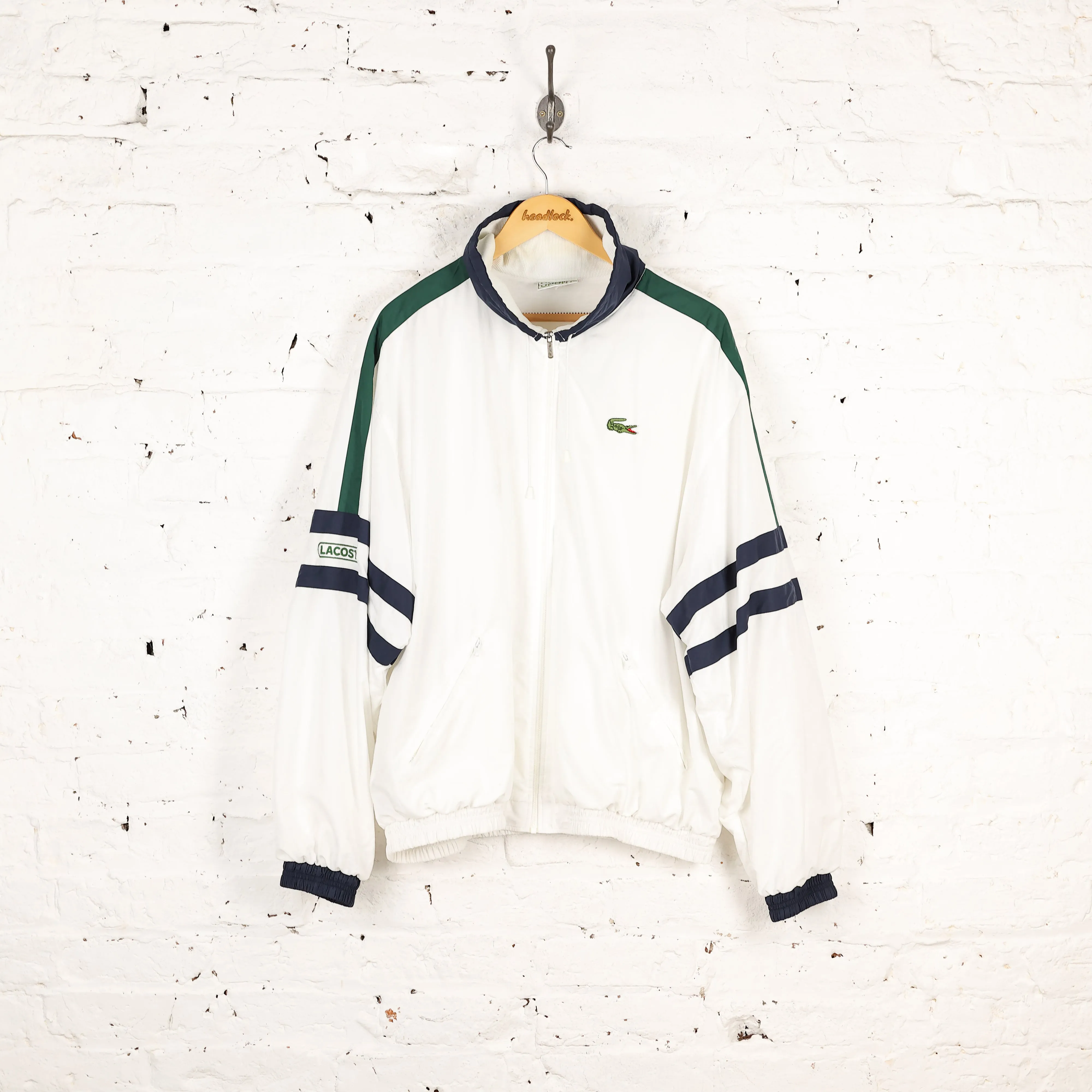 Lacoste Shell Windbreaker Jacket - White - L