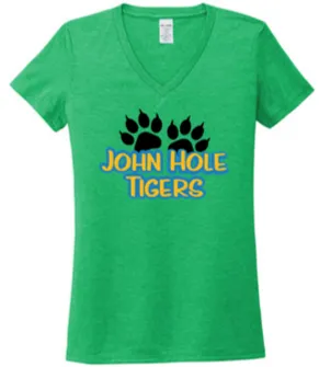Ladies V Neck Tri-Blend Tee - JHM24