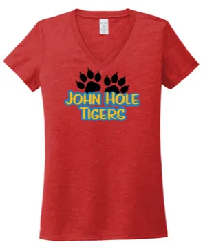 Ladies V Neck Tri-Blend Tee - JHM24