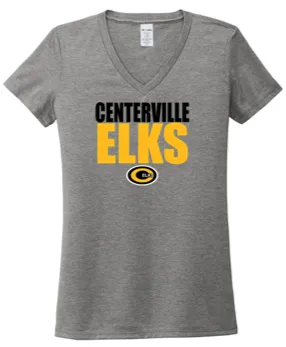 Ladies V Neck Tri-Blend Tee - JHM24