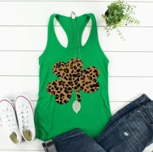 LEOPARD SHAMROCK - GRAPHIC TANK