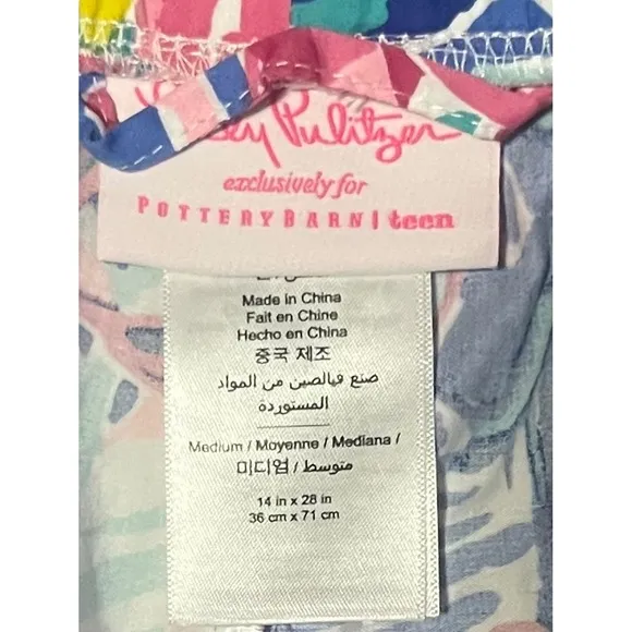 Lilly Pulitzer Slathouse Loose Fit Pajama Set Floral Print Top &amp; Pants Teens