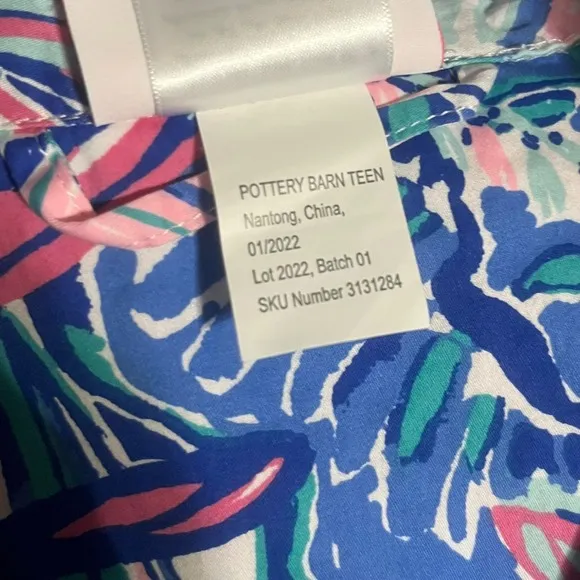 Lilly Pulitzer Slathouse Loose Fit Pajama Set Floral Print Top &amp; Pants Teens