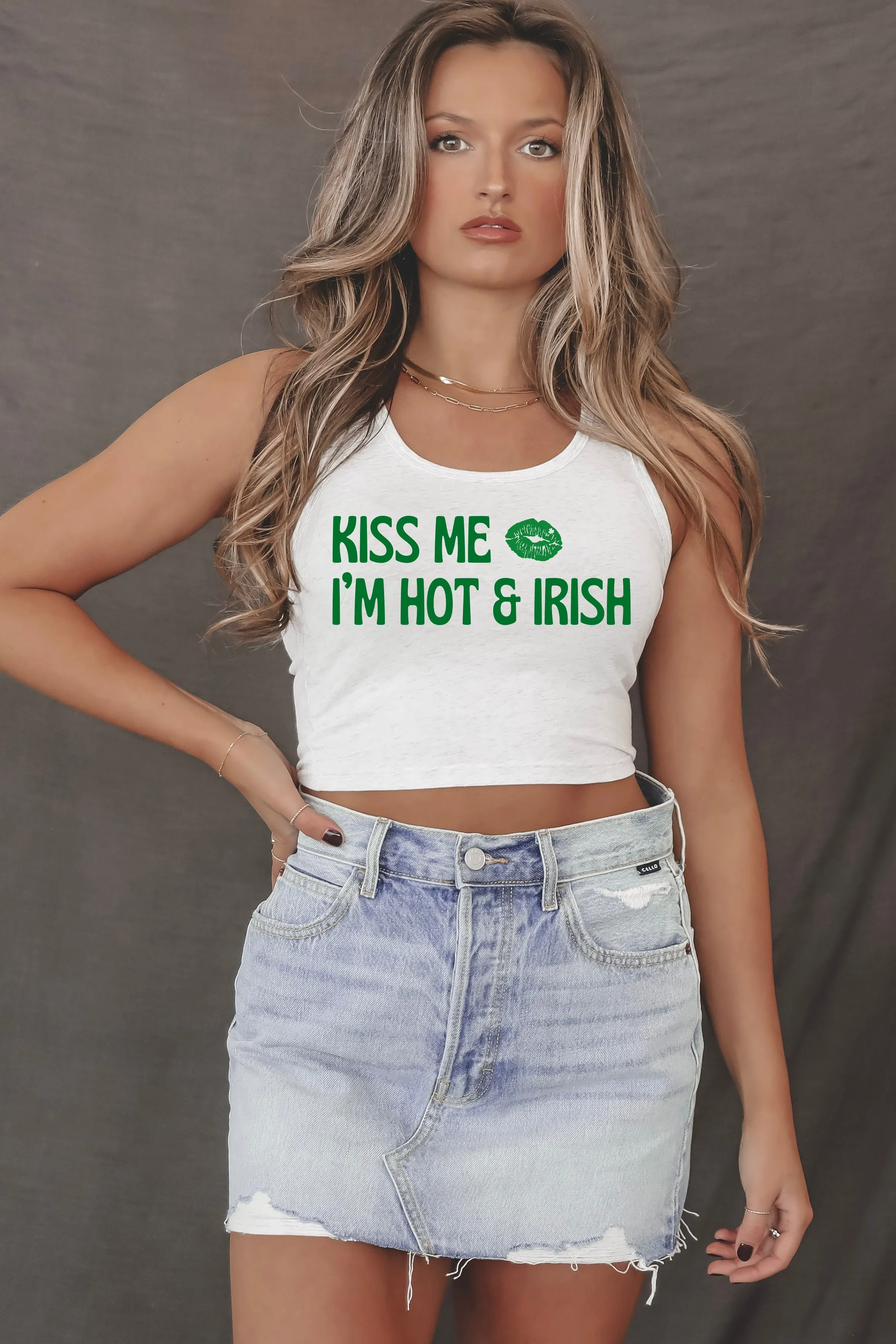 Limited Edition St Patrick’s Day Kiss Me I’m Hot And Irish Graphic Tank