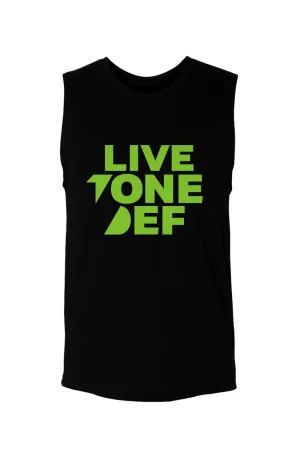 Live Tone Def (Green on Black) - Unisex Muscle Tank