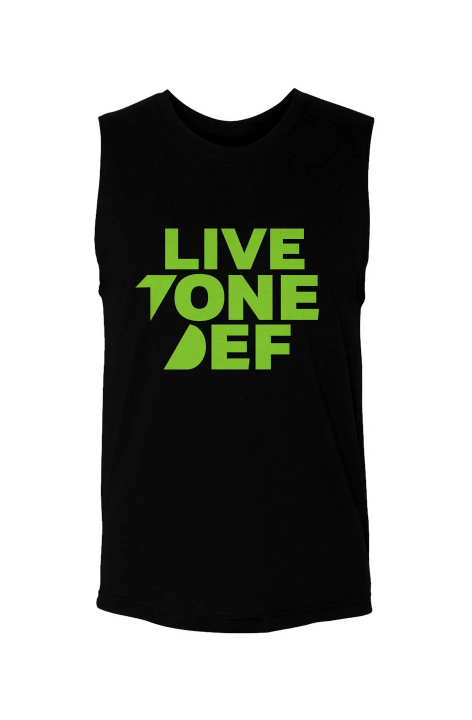 Live Tone Def (Green on Black) - Unisex Muscle Tank