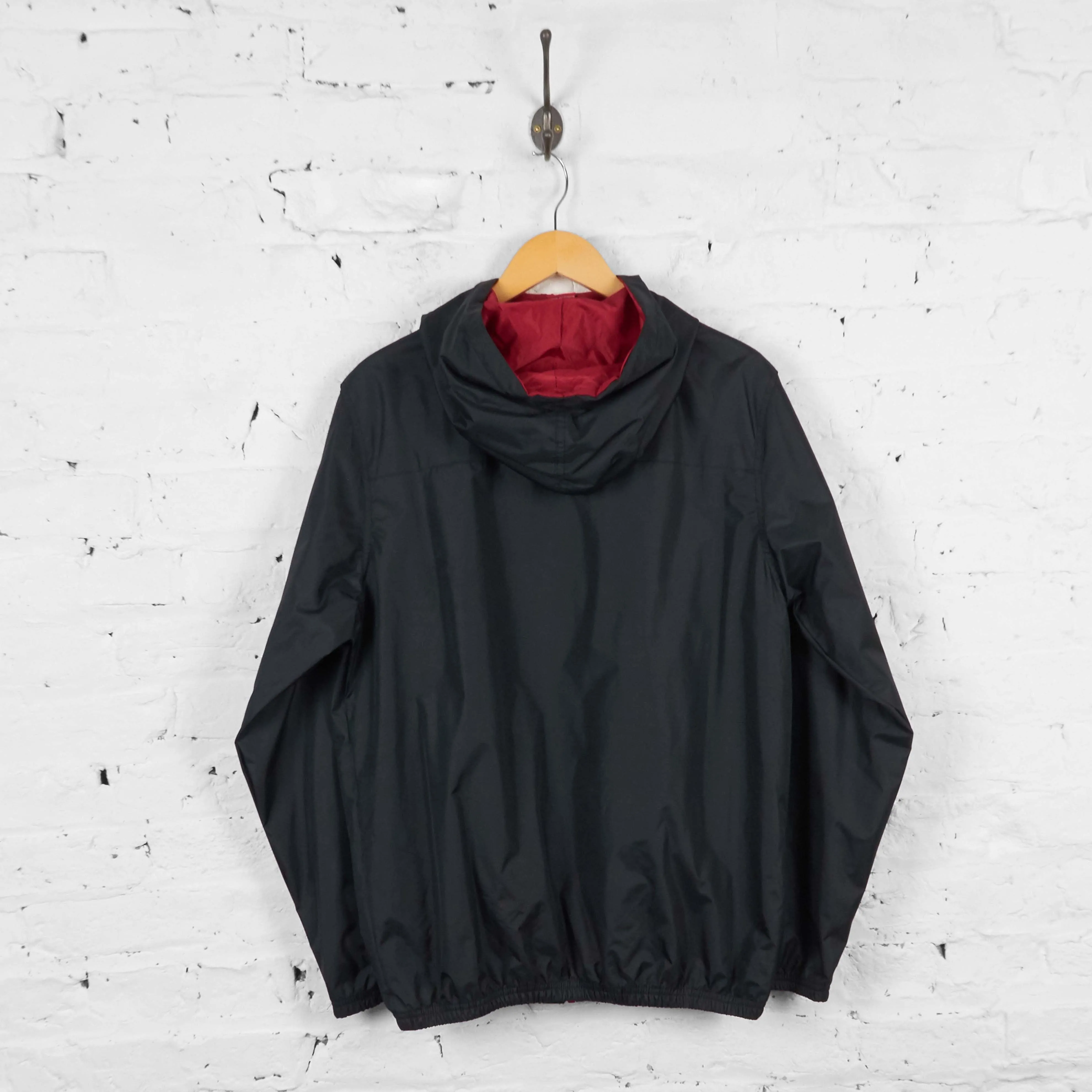 Liverpool FC Hooded Tracksuit Top Rain Jacket - Black - M