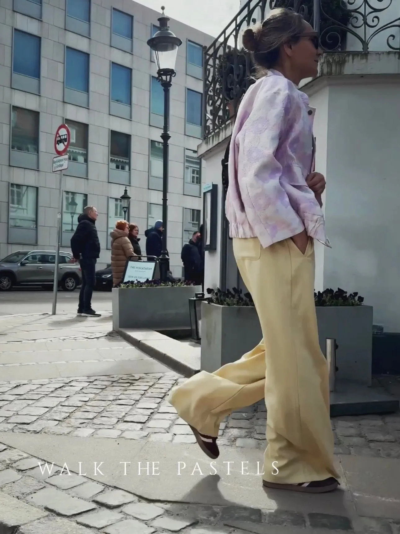 LOOSE PANTS WITH STRING - PALE YELLOW