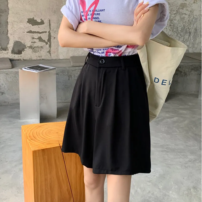 Loose Wide Leg Elegant Office Shorts Pants