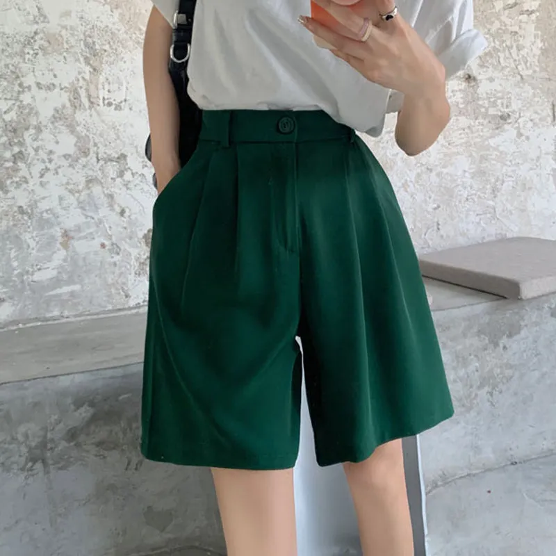 Loose Wide Leg Elegant Office Shorts Pants