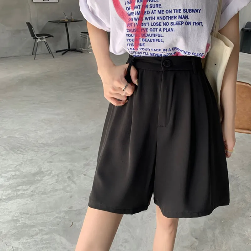 Loose Wide Leg Elegant Office Shorts Pants