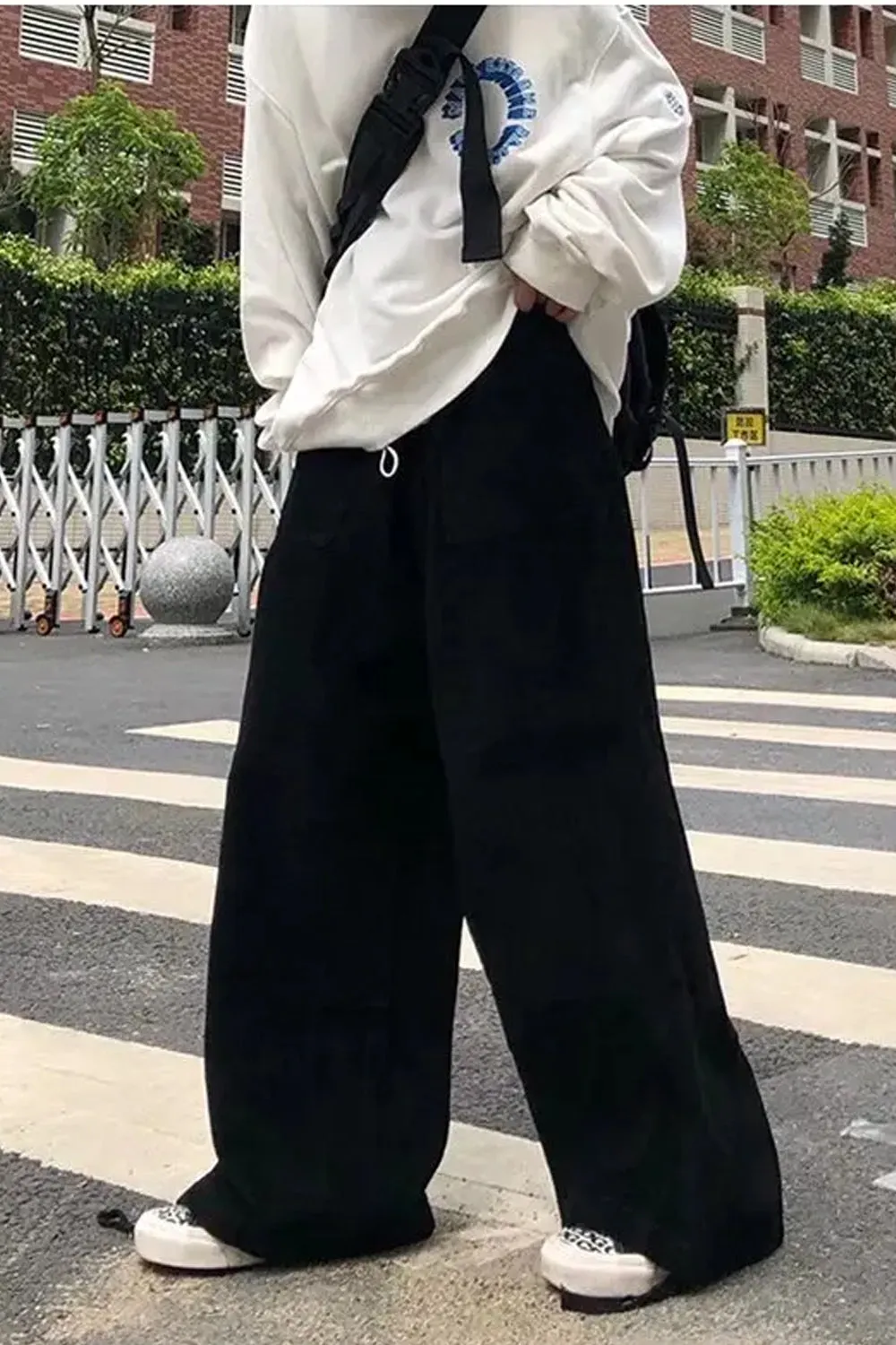 Loose Wide Leg Retro Corduroy Pants