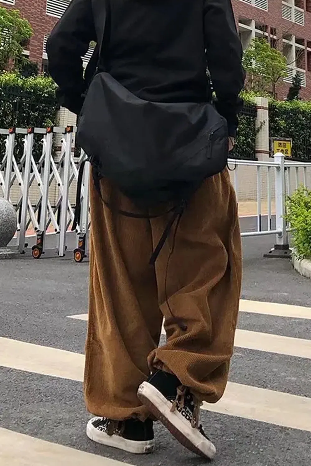 Loose Wide Leg Retro Corduroy Pants