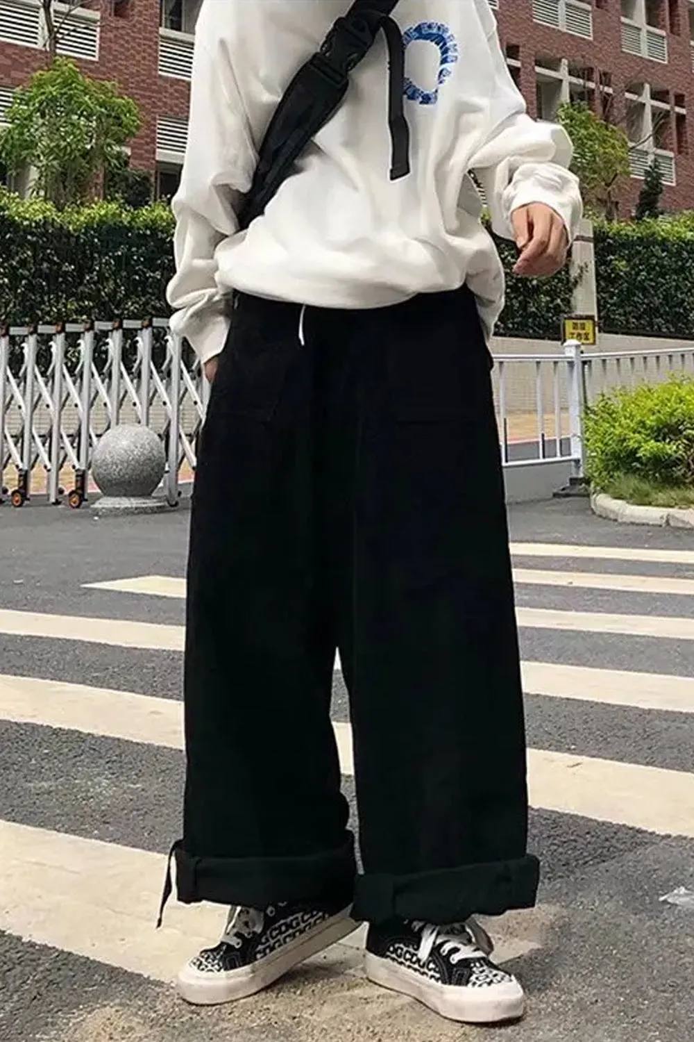 Loose Wide Leg Retro Corduroy Pants