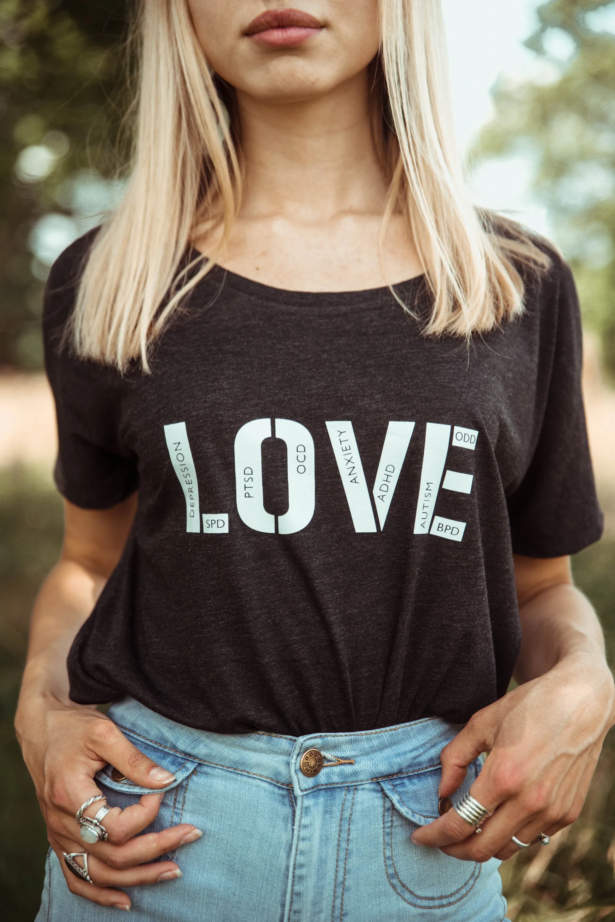 Love, ADHD, Autism, Anxiety, Mental Health - Muscle Tank