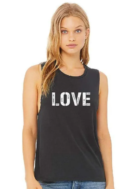 Love, ADHD, Autism, Anxiety, Mental Health - Muscle Tank