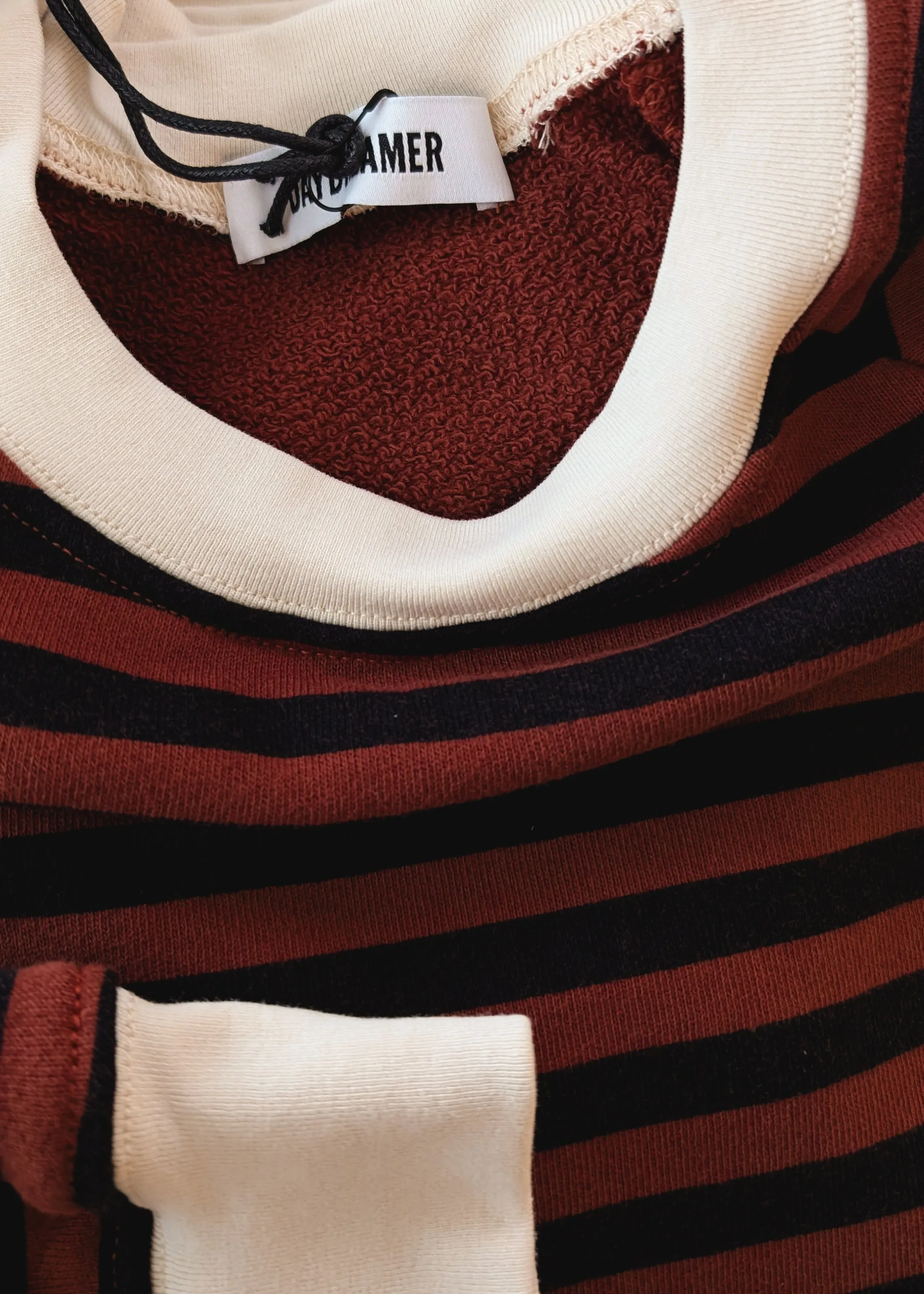 Mahogany & Black Stripe Sweatshirt