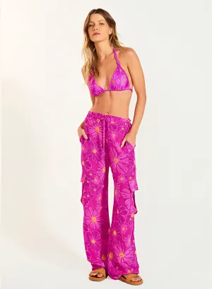 Marina Floral Pink Cargo Pants