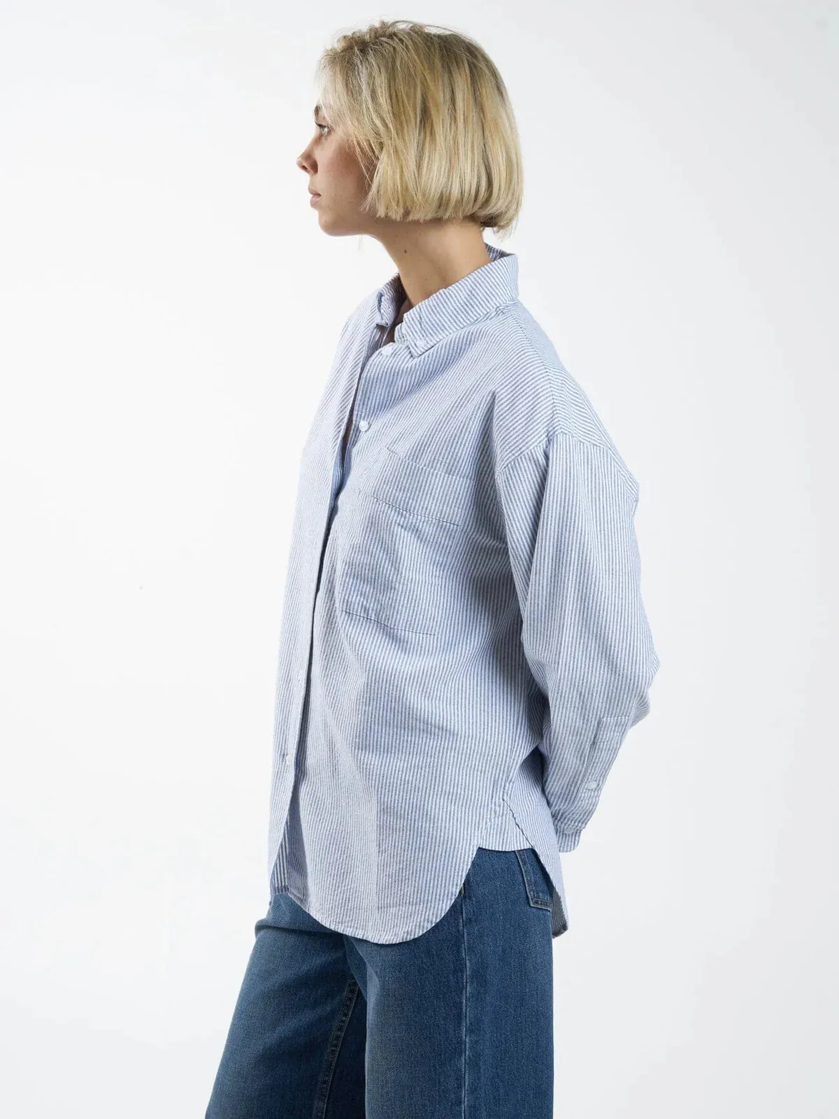 Maxwell Oversized Shirt Blue/Stripe