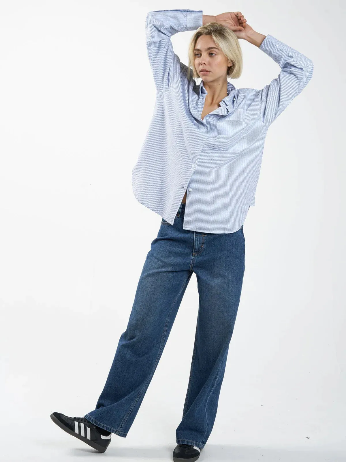 Maxwell Oversized Shirt Blue/Stripe