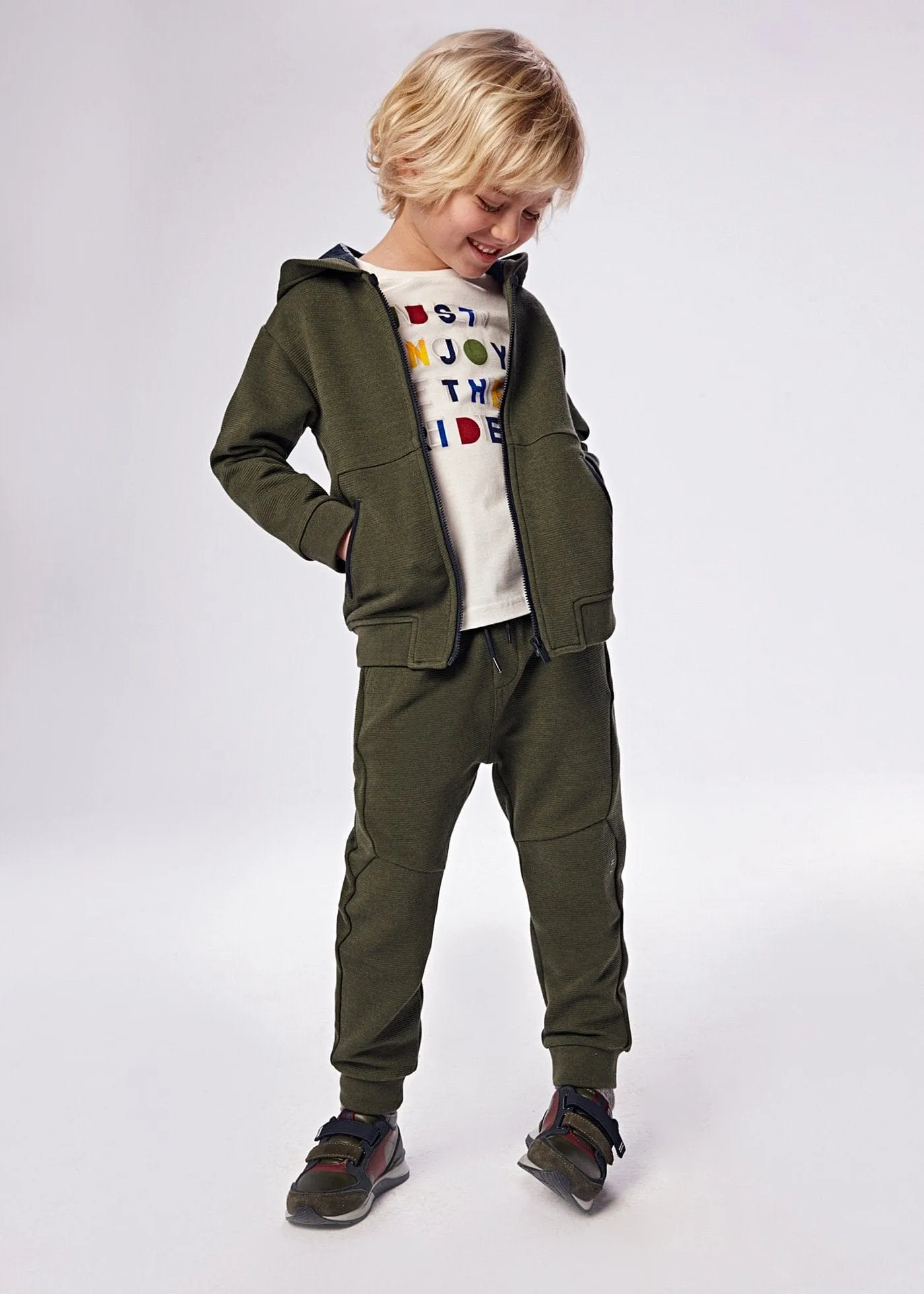 Mayoral Ribbed Khaki Tracksuit