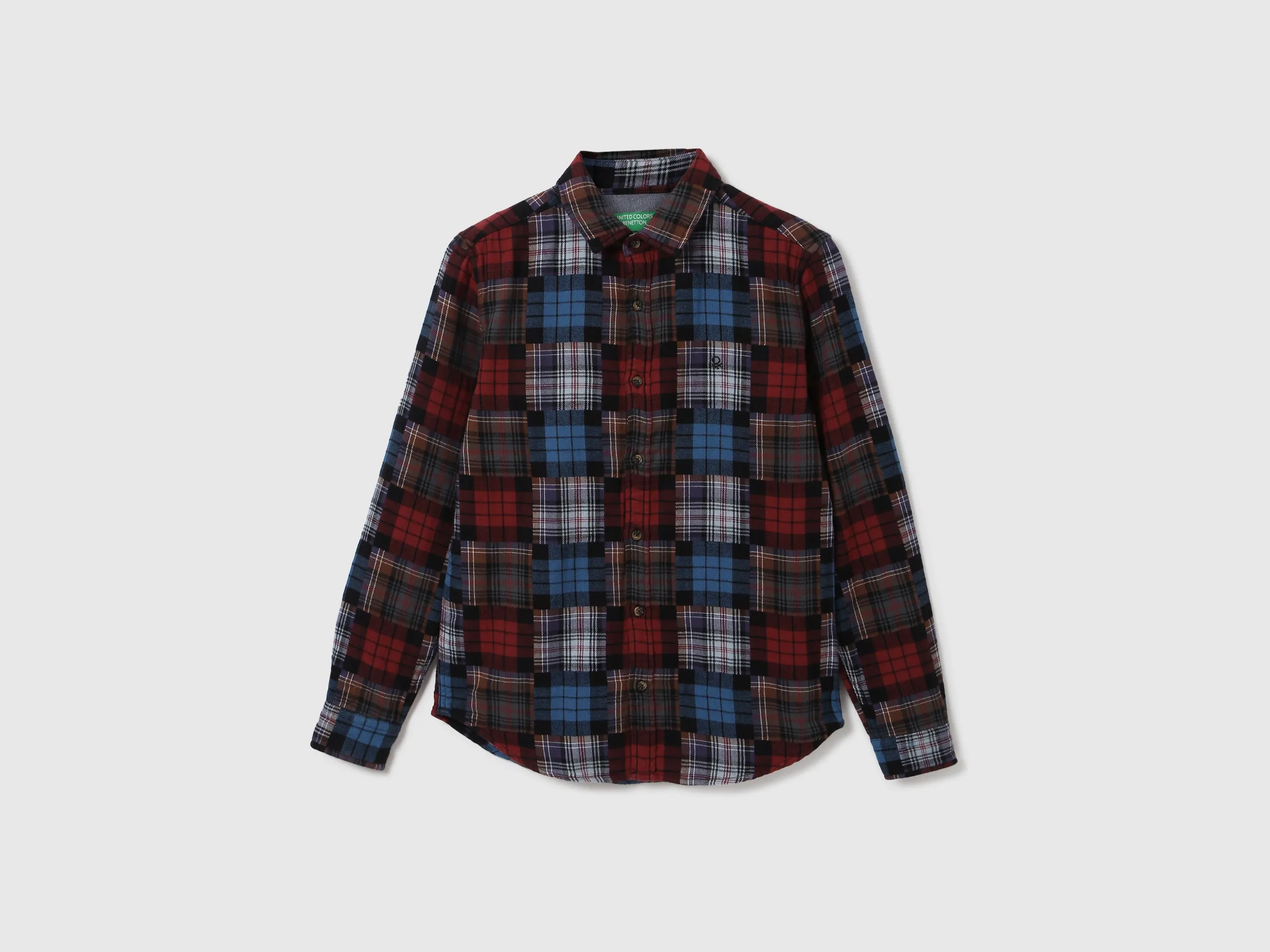 Men Check Spread Collar Shirt