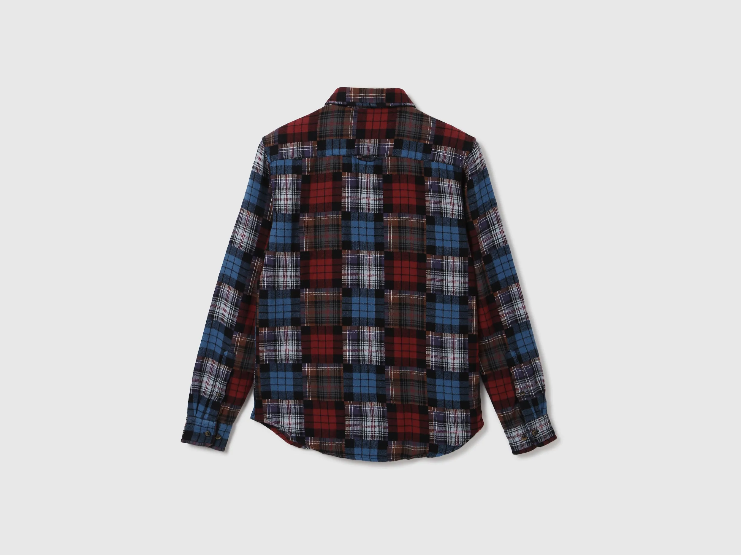 Men Check Spread Collar Shirt