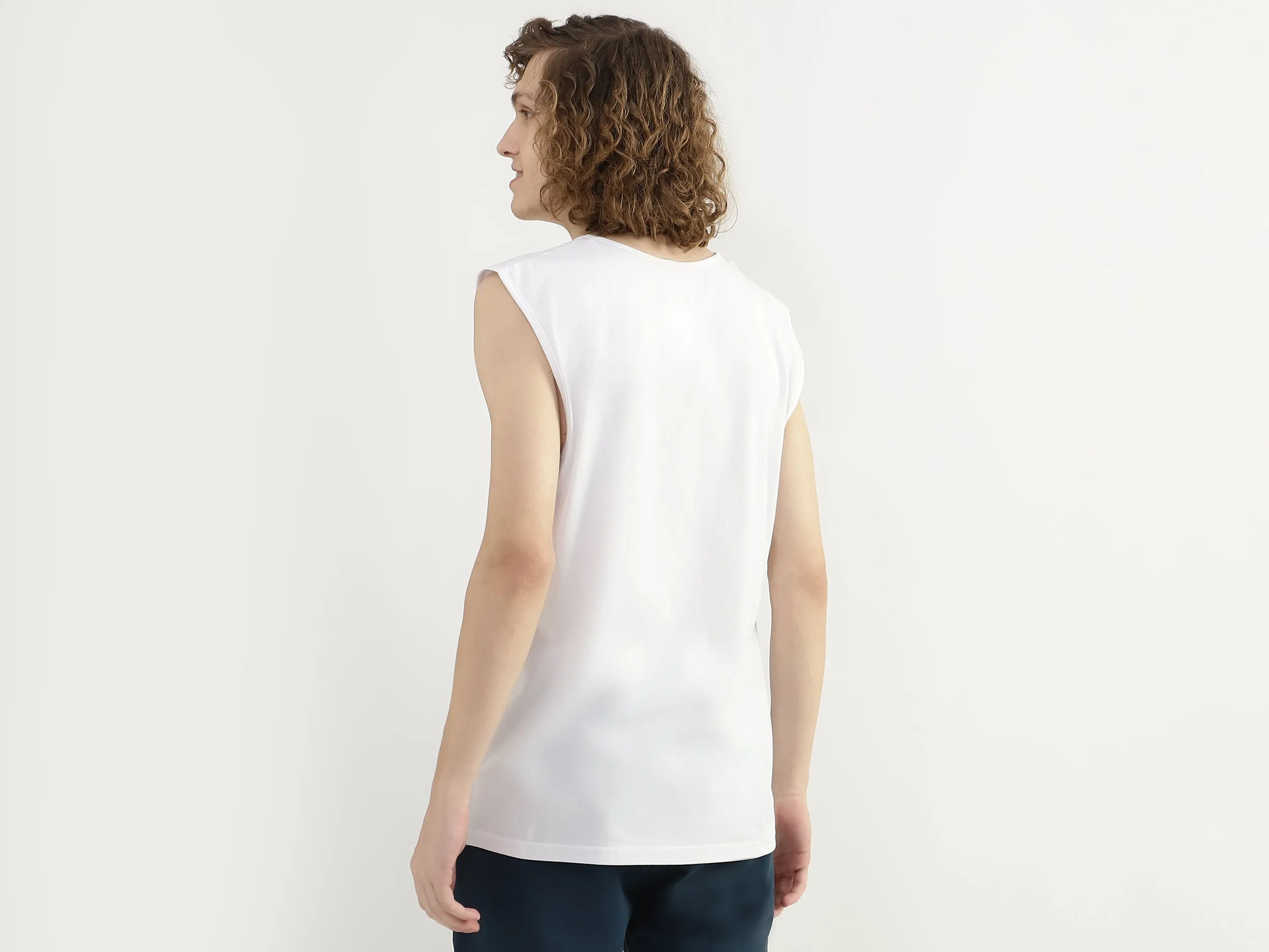 Men Printed Round Neck Tank