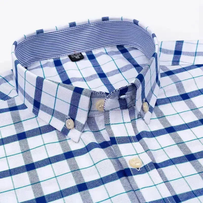 Men's 100% Cotton Short Sleeve Oxford Shirt
