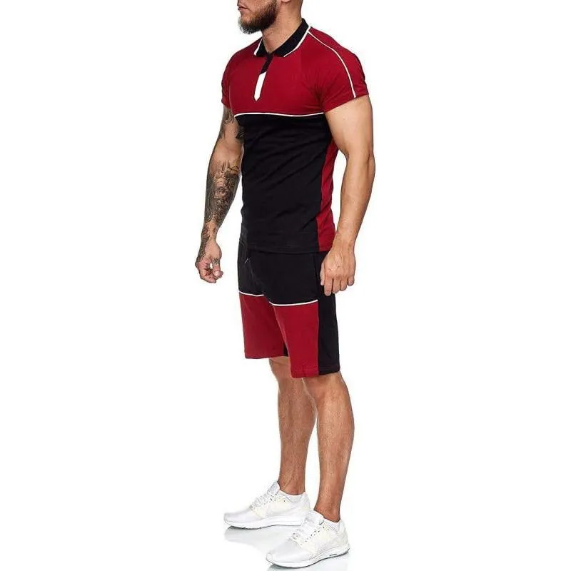 Men's Athletic Running Tracksuit Set Casual Jogging Sweat Suit Training Sportswear Suits