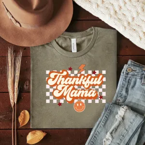 Merry Mama Checkered | Short Sleeve Crew Neck