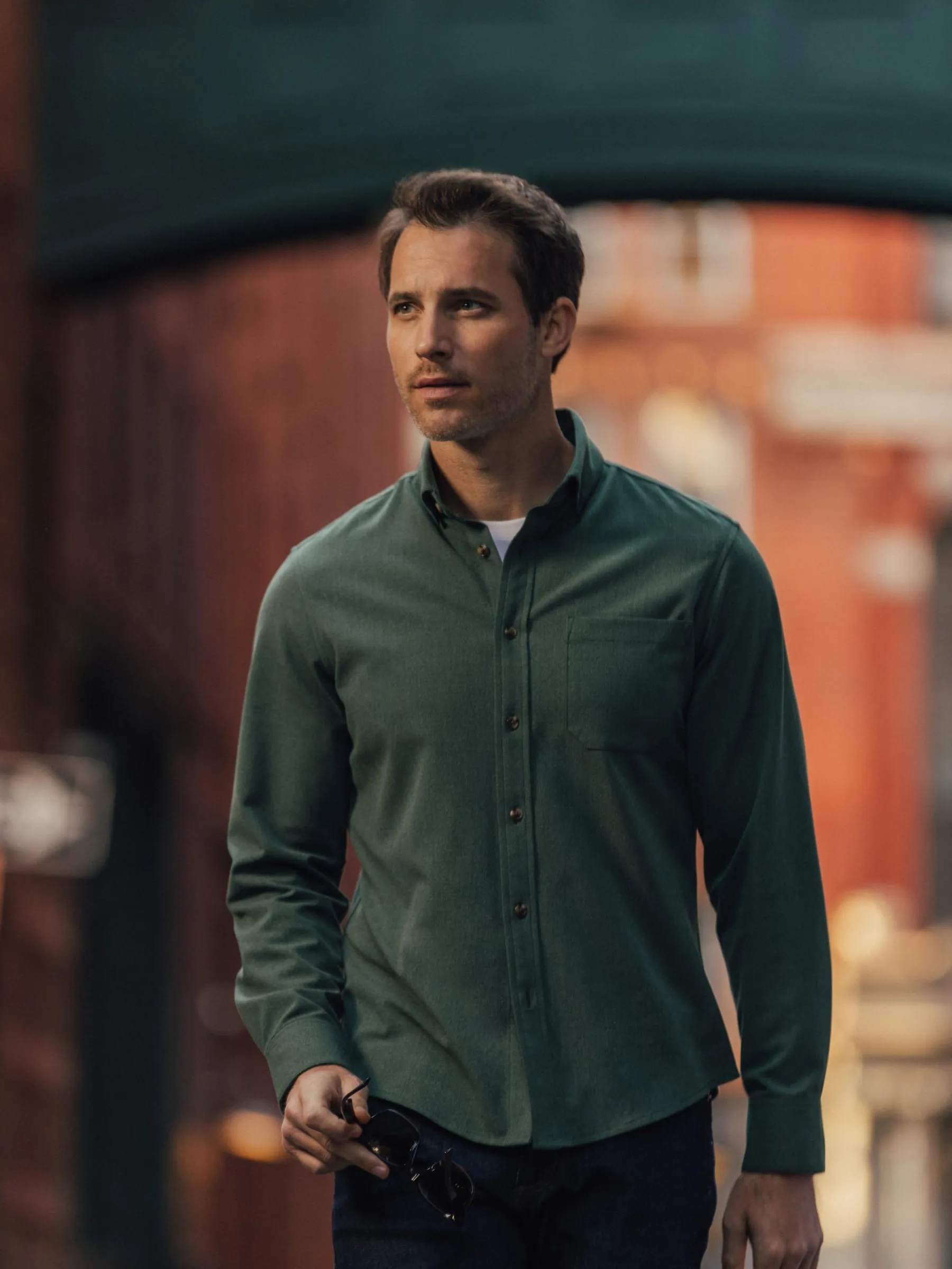 Mizzen   Main City Flannel - Spruce Heather