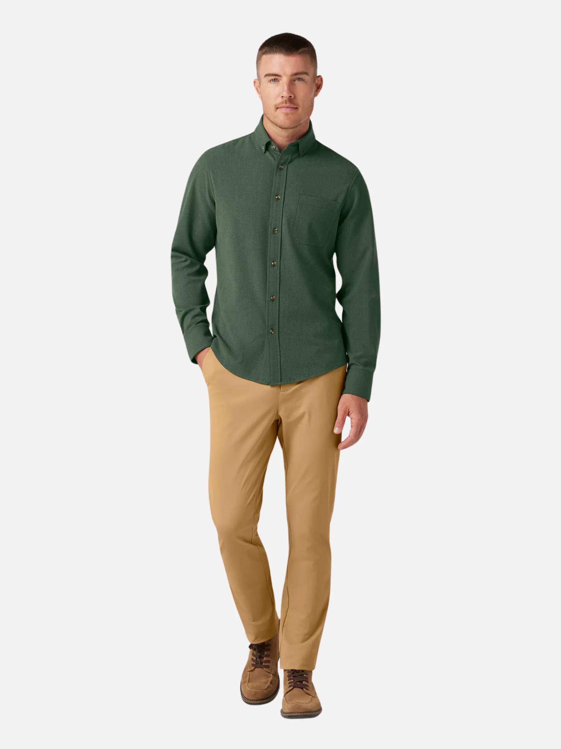 Mizzen   Main City Flannel - Spruce Heather