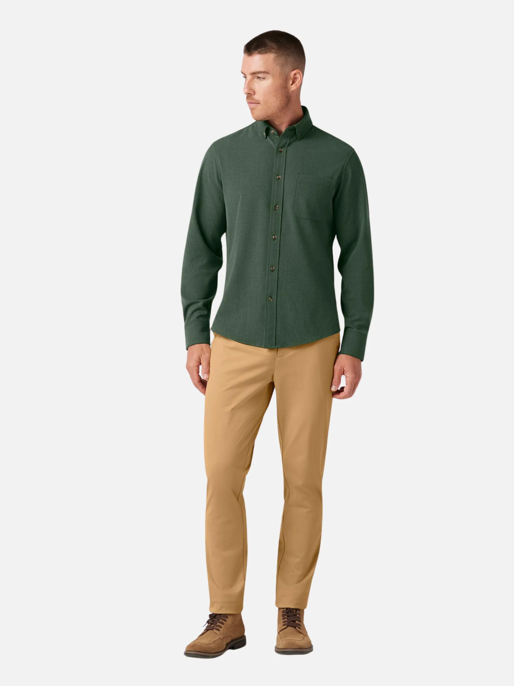 Mizzen   Main City Flannel - Spruce Heather