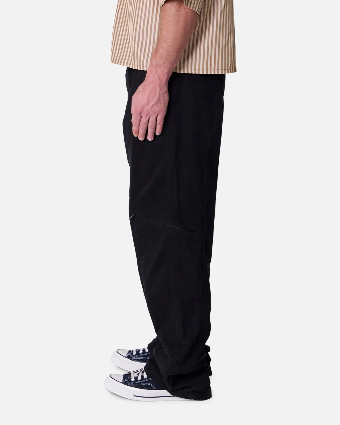 MNML Secret Zipper Cargo Pants Black