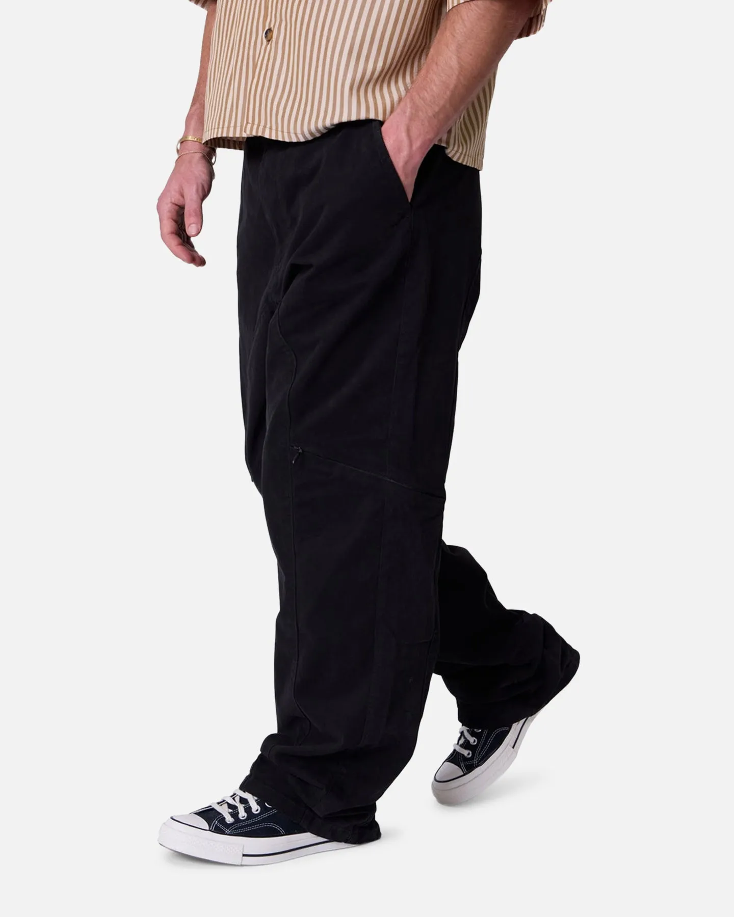 MNML Secret Zipper Cargo Pants Black