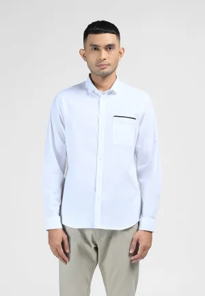 MOC Kemeja Lengan Panjang MANNOR-WHITE