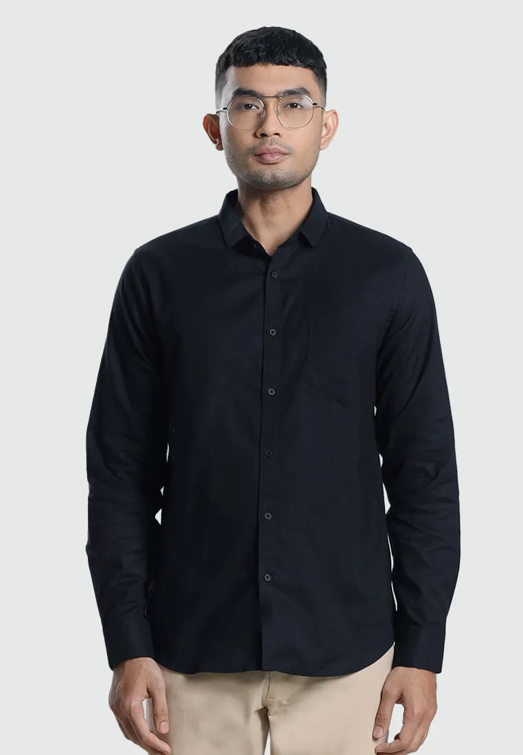MOC Kemeja Lengan Panjang Pria CASPIAN-BLACK