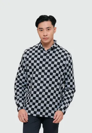 MOC Kemeja Lengan Panjang Pria HEMLEET - BLUE