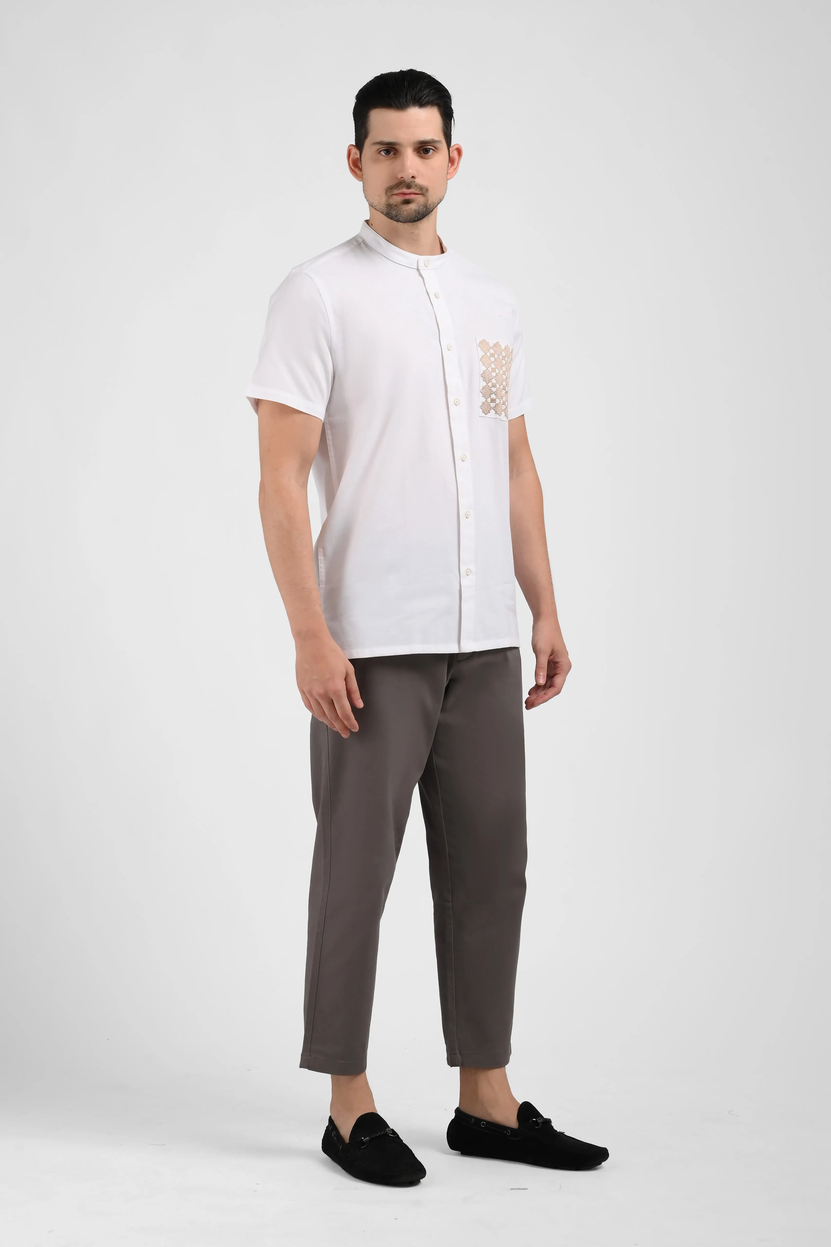MOC Kemeja Lengan Pendek Pria HUBERTO-BEIGE
