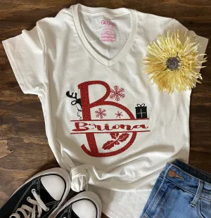 Monogram Christmas Tee