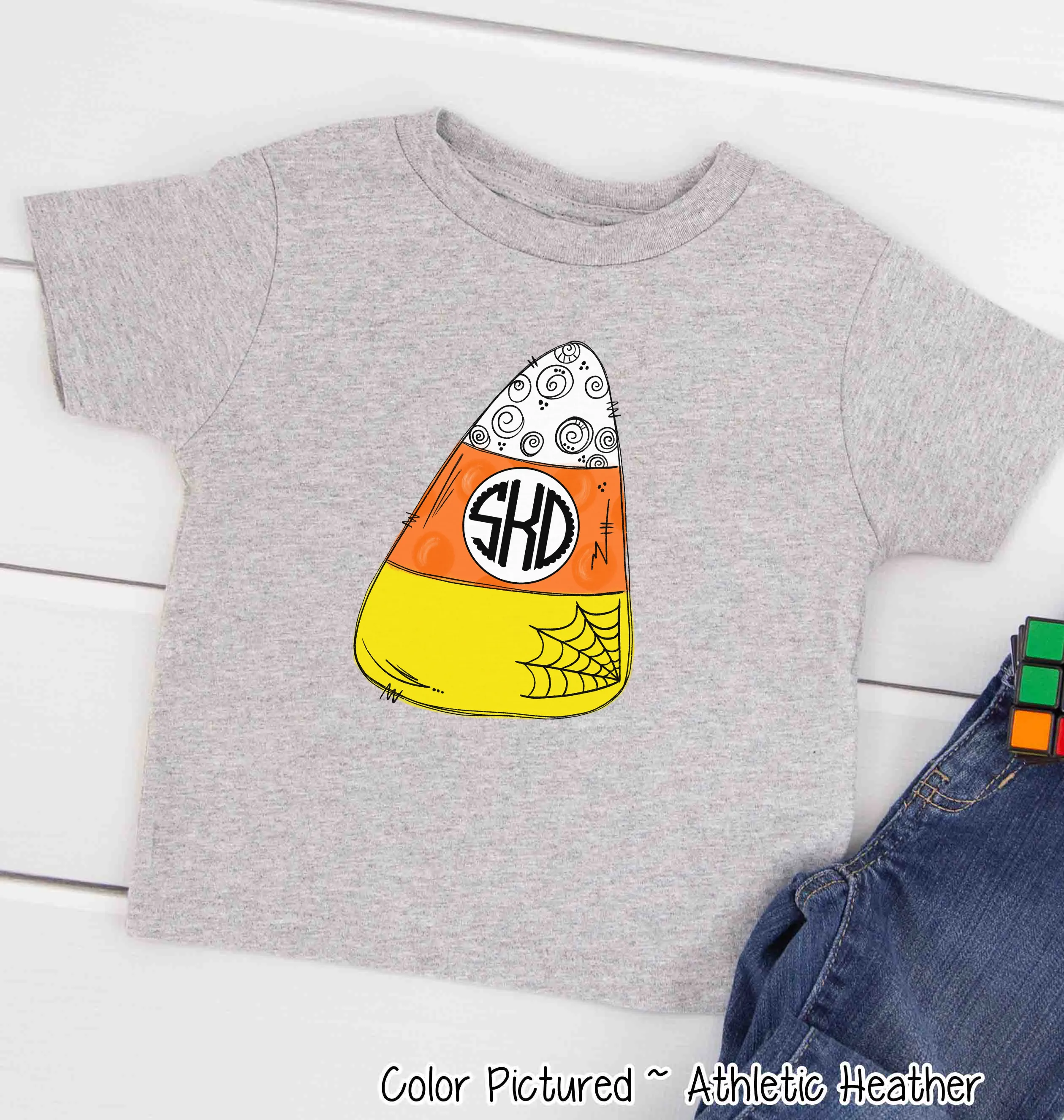 Monogrammed Candy Corn Graphic Tee ~ Youth Toddler Infant