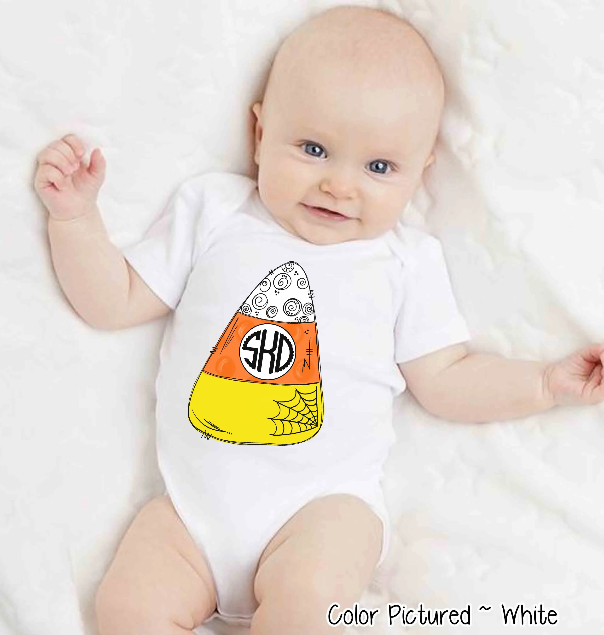Monogrammed Candy Corn Graphic Tee ~ Youth Toddler Infant