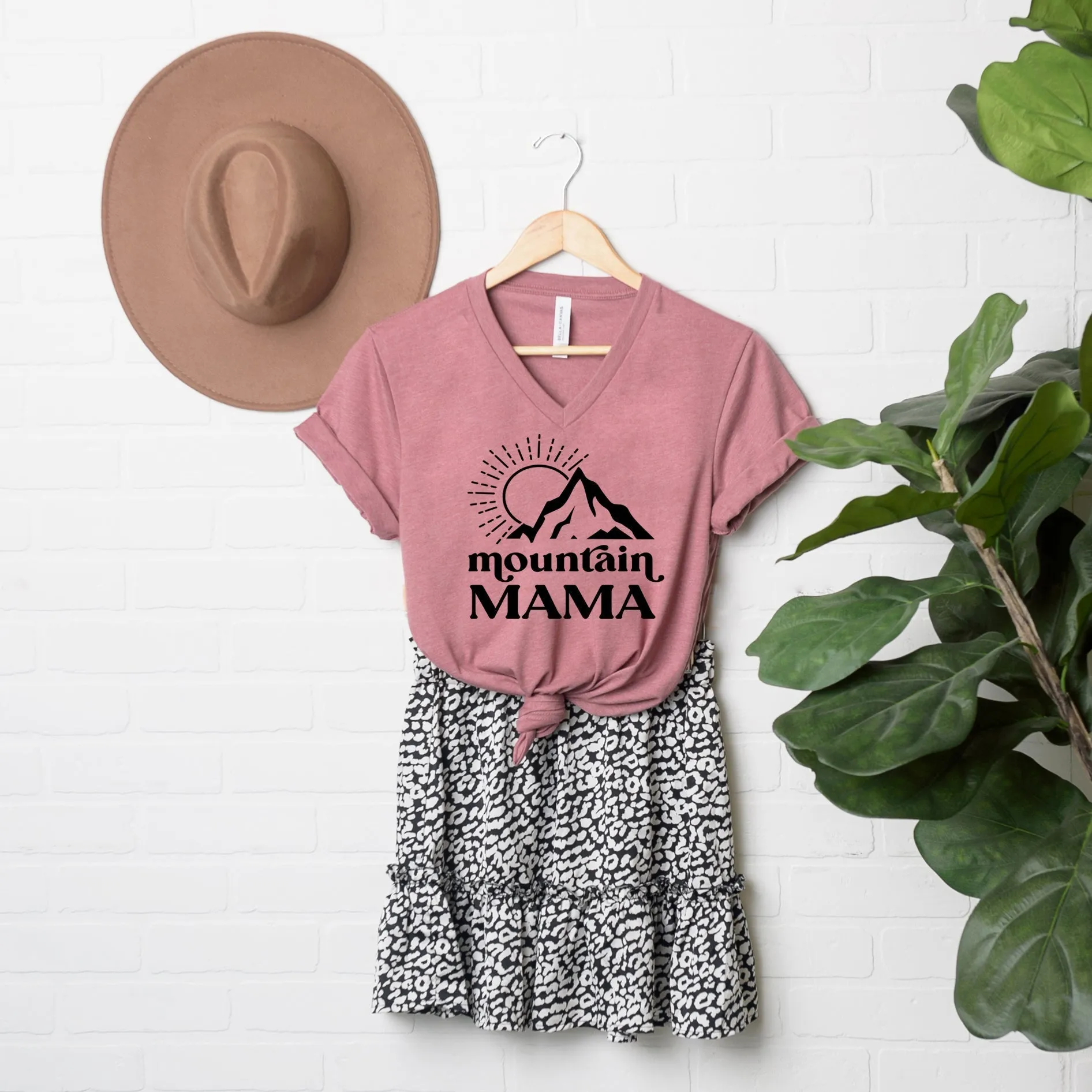 Mountain Mama Sun | Short Sleeve V-Neck