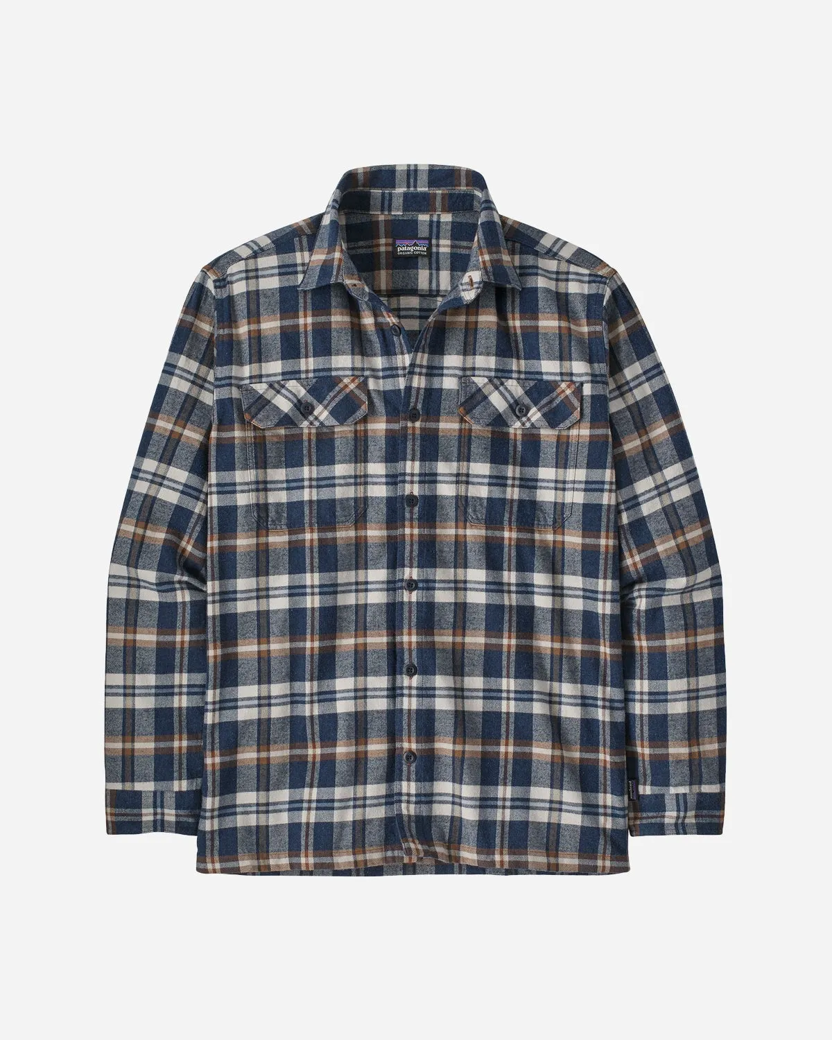 M's L/S Organic Cotton MW Fjord Flannel Shirt - Fields/New Navy
